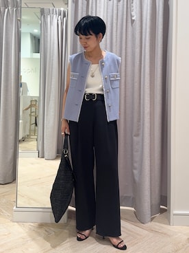 「NOLLEY’S（ノーリーズ）のアイテム」を使った、nol takemoriさん（骨格ウェーブ・レディース・154cm）の夏コーディネート