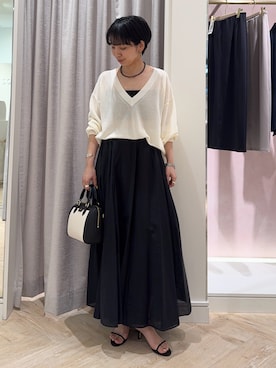 「NOLLEY’S（ノーリーズ）のアイテム」を使った、nol takemoriさん（レディース・154cm）の春コーディネート