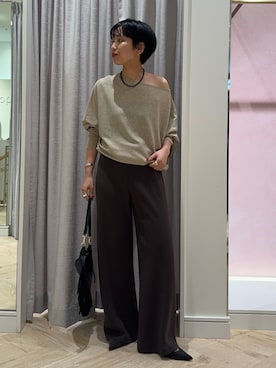 「NOLLEY’S（ノーリーズ）のアイテム（アクセサリー）」を使った、nol takemoriさん（レディース・154cm）の秋コーディネート