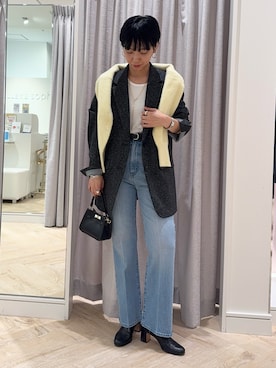 「アイテム（テーラードジャケット）」を使った、nol takemoriさん（レディース・154cm）の秋コーディネート