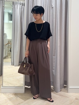 「アイテム（トートバッグ）」を使った、nol takemoriさん（レディース・154cm）の夏コーディネート