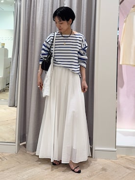 「NOLLEY’S（ノーリーズ）のアイテム」を使った、nol takemoriさん（レディース・154cm）の春コーディネート