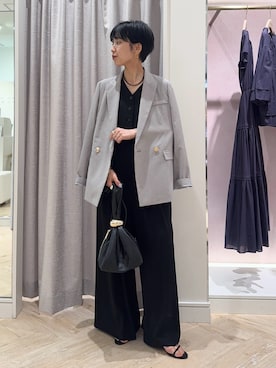「NOLLEY’S（ノーリーズ）のアイテム」を使った、nol takemoriさん（レディース・154cm）の夏コーディネート