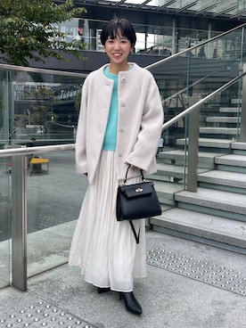 「アイテム（その他アウター）」を使った、nol takemoriさん（レディース・154cm）の秋コーディネート