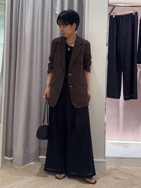「NOLLEY’S（ノーリーズ）のアイテム（アクセサリー）」を使った、nol takemoriさん（レディース・154cm）の夏コーディネート