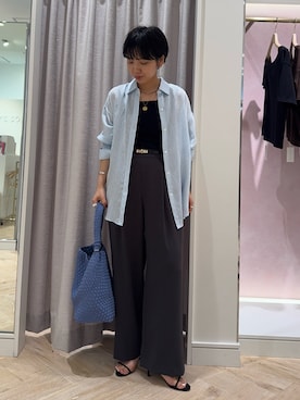 「NOLLEY’S（ノーリーズ）のアイテム（アクセサリー）」を使った、nol takemoriさん（レディース・154cm）の夏コーディネート