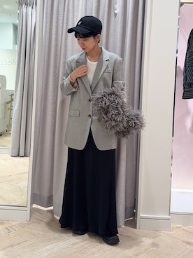 「アイテム（テーラードジャケット）」を使った、nol takemoriさん（レディース・154cm）の秋コーディネート