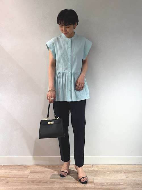NOLLEY'S sophiウォッシャブルストレッチスリムパンツ ミントグリーン NOLLEY'S sophiウォッシャブルストレッチスリムパンツ ミント