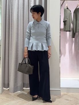 「NOLLEY’S（ノーリーズ）のアイテム」を使った、nol takemoriさん（レディース・154cm）の秋コーディネート