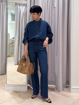 「アイテム（ブレスレット）」を使った、nol takemoriさん（レディース・154cm）の夏コーディネート