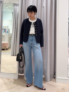 「Rie Miller（リエミラー）のアイテム」を使った、nol takemoriさん（レディース・154cm）の春コーディネート