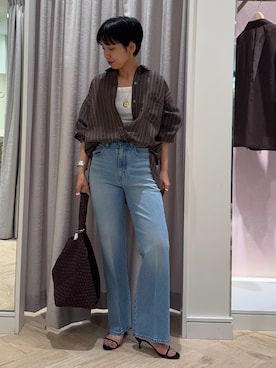 「NOLLEY’S（ノーリーズ）のアイテム」を使った、nol takemoriさん（レディース・154cm）の夏コーディネート