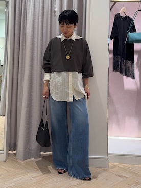 「grace grace （グラスグラス）のアイテム」を使った、nol takemoriさん（レディース・154cm）の夏コーディネート