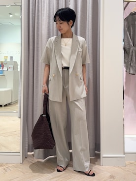 「grace grace （グラスグラス）のアイテム」を使った、nol takemoriさん（レディース・154cm）の夏コーディネート
