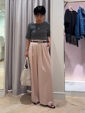 「154cm」｜nol takemoriさん（レディース・154cm）の夏コーディネート