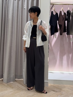 「NOLLEY’S（ノーリーズ）のアイテム（アクセサリー）」を使った、nol takemoriさん（レディース・154cm）の夏コーディネート