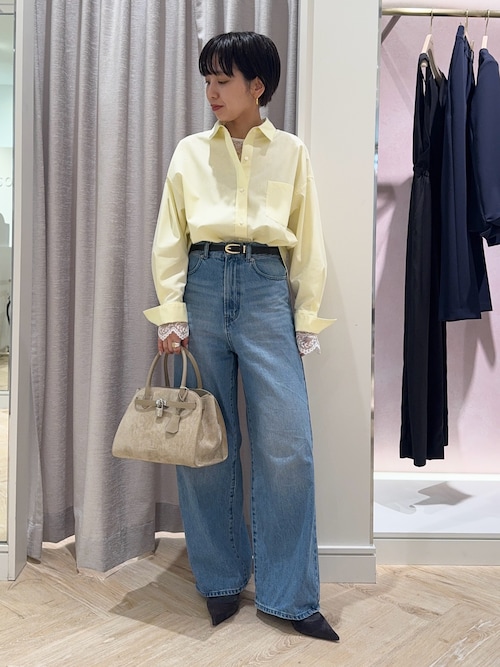 ウォッシャブルラッセルレースTブラウス（シャツ/ブラウス