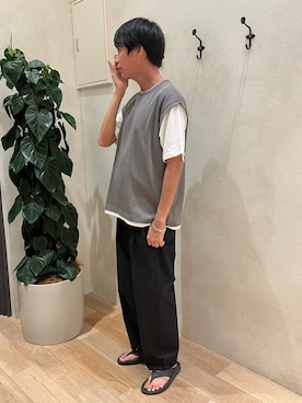 「CIAOPANIC TYPY（チャオパニックティピー）のアイテム（アクセサリー）」を使った、うめだこうへいさん（メンズ・177cm）の夏コーディネート