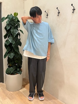 「CIAOPANIC TYPY（チャオパニックティピー）のアイテム（アクセサリー）」を使った、うめだこうへいさん（メンズ・177cm）の夏コーディネート