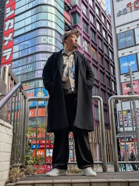 「アイテム（スニーカー）」を使った、dama941さん（メンズ・177cm）の冬コーディネート