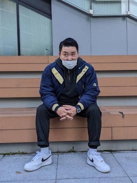 「アイテム（ブルゾン）」を使った、dama941さん（メンズ・177cm・40代）の冬コーディネート