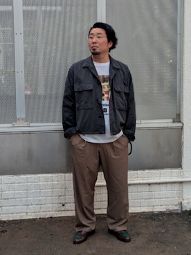 「アイテム（ブルゾン、グレー系）」を使った、dama941さん（メンズ・177cm）の秋コーディネート