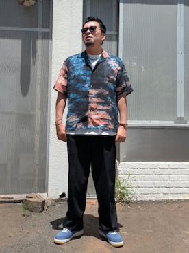 「アイテム（スラックス）」を使った、dama941さん（メンズ・177cm・40代）の夏コーディネート