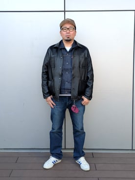 「schott(ショット)のアイテム(ジャケット/アウター)」を使った、dama941さん(メンズ・177cm)の春コーディネート