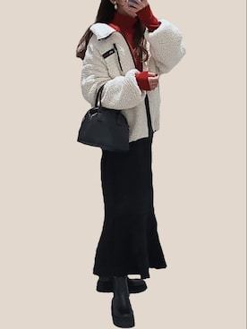 「Java（ジャバ）のアイテム」を使った、mee153さん（レディース・153cm）の冬コーディネート