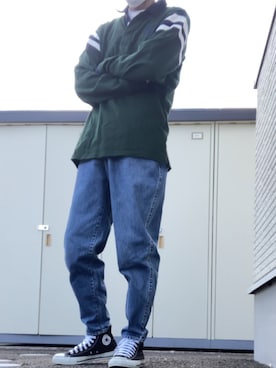 「CHAPS（チャップス）のアイテム（トップス）」を使った、りょうすけ　RYMSさん（メンズ・176cm）の春コーディネート
