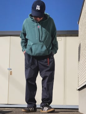 「アイテム（帽子）」を使った、りょうすけ　RYMSさん（メンズ・176cm・30代）の秋コーディネート