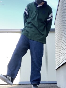 「CHAPS（チャップス）のアイテム（トップス）」を使った、りょうすけ　RYMSさん（メンズ・176cm）の春コーディネート