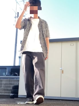 「RED KAP（レッドキャップ）のアイテム（チノパンツ）」を使った、りょうすけ　RYMSさん（メンズ・176cm）の春コーディネート