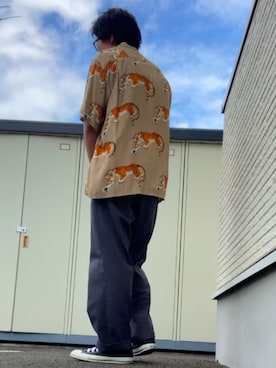 「RED KAP（レッドキャップ）のアイテム（パンツ）」を使った、りょうすけ　RYMSさん（メンズ・176cm）の夏コーディネート