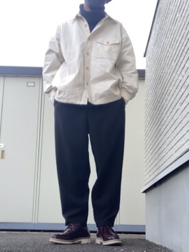 「シンフルコーデ」｜「アイテム（スウェット）」を使った、りょうすけ　RYMSさん（メンズ・176cm）の春コーディネート