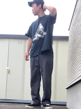 「RED KAP（レッドキャップ）のアイテム（パンツ）」を使った、りょうすけ　RYMSさん（メンズ・176cm）の夏コーディネート