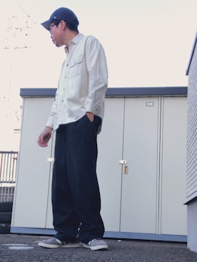 「アイテム（帽子）」を使った、りょうすけ　RYMSさん（メンズ・176cm・30代）の秋コーディネート