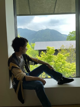 「DISCOVERED（ディスカバード）のアイテム（トップス）」を使った、森の美容学生さん（メンズ・165cm）の秋コーディネート