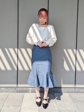 「春服デビュー宣言」｜「アイテム（スカート）」を使った、ひろみさん（レディース・162cm）の春コーディネート