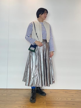 「Te chichi（テチチ）のアイテム（ブルゾン）」を使った、Momokoさん（レディース・168cm）の冬コーディネート