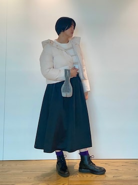 「Te chichi（テチチ）のアイテム（ブルゾン）」を使った、Momokoさん（レディース・168cm）の秋コーディネート