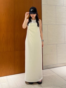 「Ungrid（アングリッド）のアイテム（ワンピース）」を使った、齊藤季梨さん（レディース・164cm）の夏コーディネート