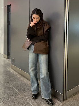 齊藤季梨さん（レディース・164cm）の冬コーディネート