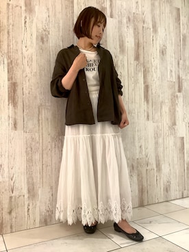 「BRICK & SONS（ブリックアンドサンズ）のアイテム」を使った、BRICK＆SONS 町田東急ツインズ店さん（レディース・157cm）の夏コーディネート