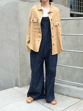 「リネンシャツ」｜yさん（レディース・162cm）の秋コーディネート