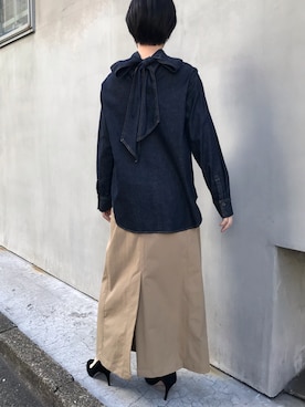 「うしろリボン」｜yuriさん（レディース・162cm）の冬コーディネート