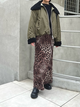 「アイテム（ミリタリージャケット）」を使った、yuriさん（レディース・162cm）の秋コーディネート