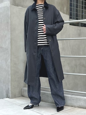 「アイテム（ステンカラーコート）」を使った、yuriさん（レディース・162cm）の秋コーディネート