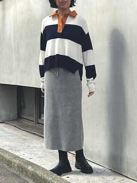 「ラガーシャツ」｜yさん（レディース・162cm）の秋コーディネート