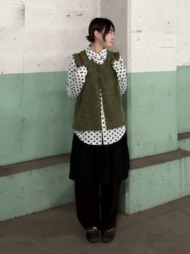 「アイテム（スウェットパンツ）」を使った、ちひろさん（レディース・153cm）の春コーディネート